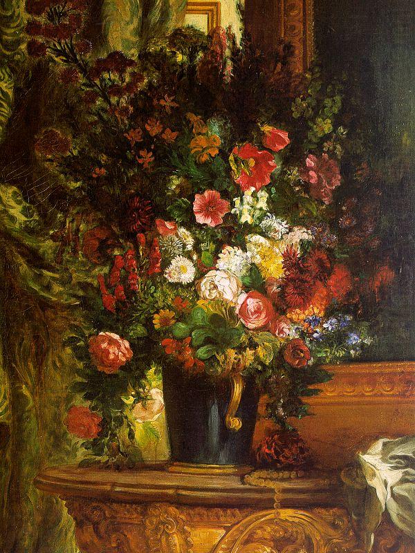 Bouquet of Flowers on a Console_3, Eugene Delacroix